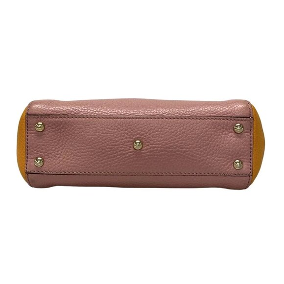 GUCCI Bamboo Shopper Pink Orange Leather Handbag bran570-100425 - Picture 6 of 14